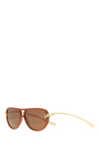 Bottega Veneta Women Two-tone Acetate And Metal Sunglasses In Multi