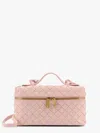 Bottega Veneta Women Vanity Case Leather Bag With Intrecciato Iconic Motif In Multi