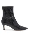 Bottega Veneta Sofia Glossed-leather Ankle Boots In Black