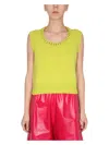 Bottega Veneta Women's Vest With Crochet Chain In Green