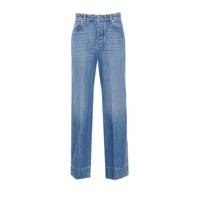 Bottega Veneta Women Vintage Indigo Turned Up Jeans In Blue