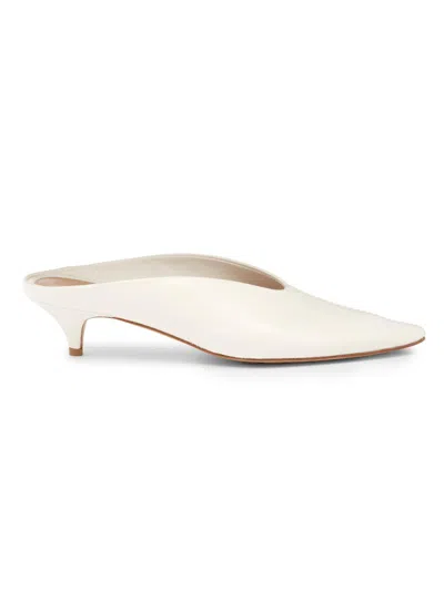 Bottega Veneta Virna Leather Mules In White