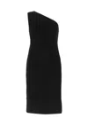 Bottega Veneta One Shoulder Twisted Dress In Black