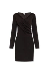 Bottega Veneta Mini Dark Brown With Front Cross-over In Fluid Viscose Woman In Brown