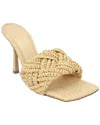 Bottega Veneta Lido 90 Raffia Intrecciato Mule In Neutral