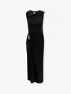Bottega Veneta Asymmetric Hem Viscose Jersey Dress In Black