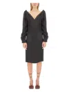 Bottega Veneta Viscose Midi Dress In Black