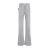 Bottega Veneta Silk And Viscose Twill Trousers In Blue