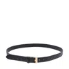 Bottega Veneta Black Belt With All-over Intreccio Motif In Leather Woman