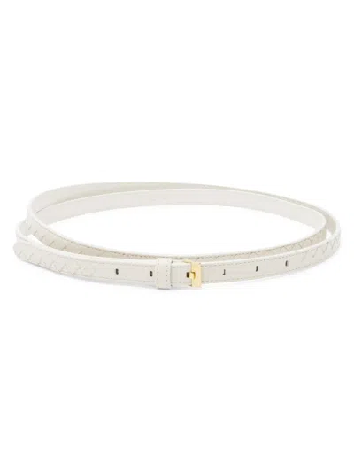 Bottega Veneta Women's Watch Intrecciato Double Belt In White