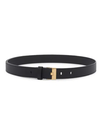 Bottega Veneta Watch-buckle Intrecciato Medium Leather Belt In Black