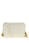 Bottega Veneta Women White Leather Mini Loop Crossbody Bag In White