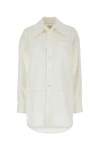 Bottega Veneta White Loose Fit Buttoned Shirt In White