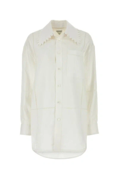 Bottega Veneta White Loose Fit Buttoned Shirt