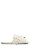 BOTTEGA VENETA WOMEN'S WHITE PATCH LEATHER SANDALS