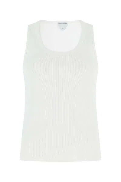 Bottega Veneta Women White Stretch Cotton Tank Top