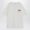 Bottega Veneta Womens Chalk Patch-pockets Relaxed-fit Cotton-jersey T-shirt Xl In White