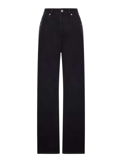 Bottega Veneta Women Wide Leg Denim Jeans In Black