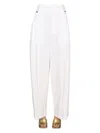 Bottega Veneta Loose-fitting Trousers In Ivory
