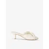 Bottega Veneta Blink 50 Intrecciato Leather Mules In Winter Wht