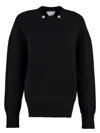 Bottega Veneta Wool Crew-neck Pullover In Black