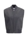 Bottega Veneta Women Wool Double-faced Vest In Blue