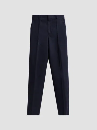 Bottega Veneta Women's Wool Grain De Poudre Trousers In Blue