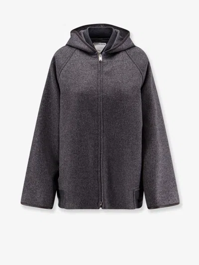 BOTTEGA VENETA BOTTEGA VENETA WOMEN WOOL JACKET WITH LEATHER PROFILES