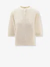 Bottega Veneta Button-front Knitted Top In Neutral