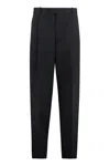 Bottega Veneta Pleated Front Tailored Trousers In Black
