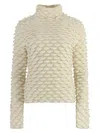 Bottega Veneta Wool Turtleneck Sweater In Panna
