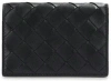 Bottega Veneta Women's Woven Business Card Case In Black