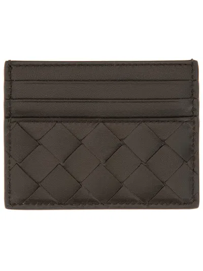 Bottega Veneta Women "woven" Credit Card Holder In Brown