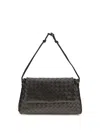 Bottega Veneta Woven Design Shoulder Bag In Brown