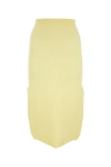 Bottega Veneta Yellow Stretch Cotton Blend Skirt In Yellow