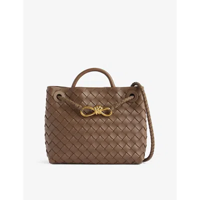 BOTTEGA VENETA WOMENS PINECONE-M B-PINEC ANDIAMO SMALL LEATHER TOP-HANDLE BAG