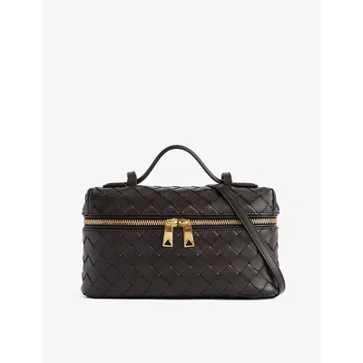 Bottega Veneta Womens Bang Bang Intrecciato Leather Vanity Case Fondant-gold