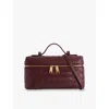 Bottega Veneta Intrecciato Leather Convertible Vanity Case In Barolo-gold