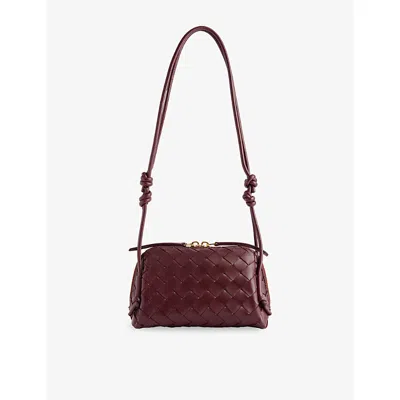 Bottega Veneta Womens Concert Small Leather Pouch Barolo-gold