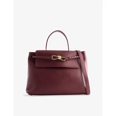 BOTTEGA VENETA WOMENS BAROLO-M BRASS CIAO CIAO MEDIUM LEATHER TOP-HANDLE BAG
