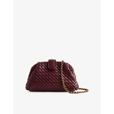 Bottega Veneta Womens Barolo-m Brass Lauren Small Leather Clutch Bag