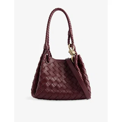 Bottega Veneta Womens  Parachute Mini Leather Shoulder Bag In Brown