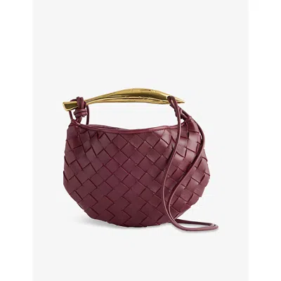 Bottega Veneta Womens Barolo-m Brass Sardine Mini Leather Cross Body Bag