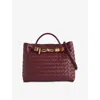 Bottega Veneta Womens Barolo-rhum-mb-bar Andiamo Medium Leather Top-handle Bag