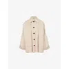 Bottega Veneta Womens Beige Melange Double-faced Button-front Wool And Cashmere-blend Coat In Beige Melange