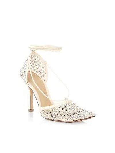 Pre-owned Bottega Veneta Womens Beige Square Toe Stiletto Slip On Pumps Shoes 39