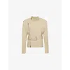 Bottega Veneta Cotton-blend Biker Jacket With Belt In Sand