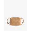 Bottega Veneta Womens Biscuit-gold Mini Loop Intrecciato Leather Shoulder Bag