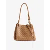 Bottega Veneta Womens Biscuit-m Brass Parachute Mini Leather Shoulder Bag