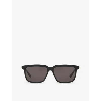 Bottega Veneta Womens Black 6j000420 Bv1261s Square-frame Acetate Sunglasses